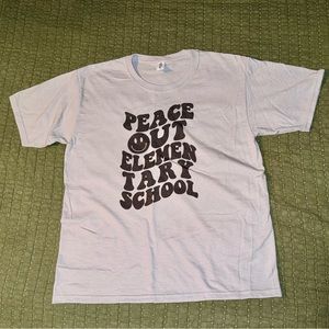 NWOT Peace Out Elementary School Shirt (Youth XL)